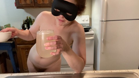 Seductive and amusing hairy redhead with hairy nipples and bush