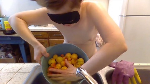 Natural redheaded beauty with rocking bush cooks naked in the kitchen - Episode 44